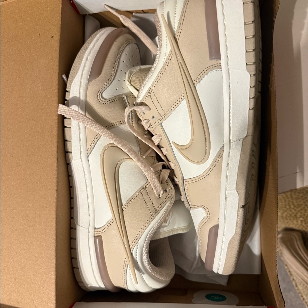 Nike Dunk Low Twist in Bone and Beige